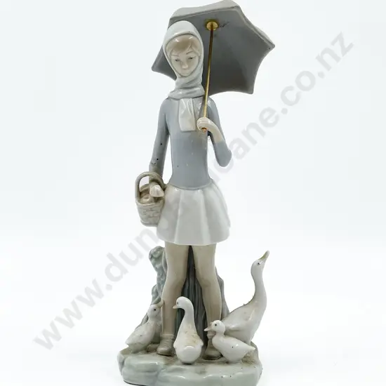 Lladro Figure of Girl with Umbrella