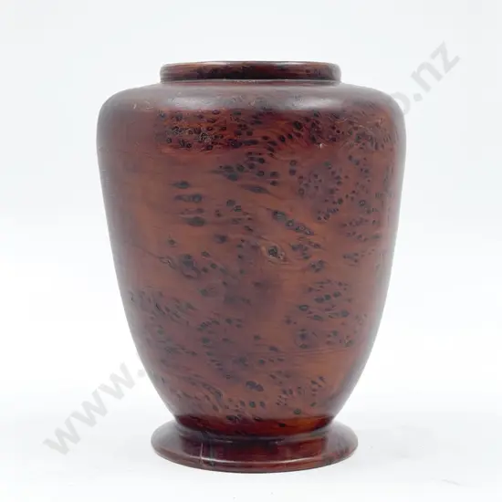 Mottled Silver Pine Turned Wood Vase