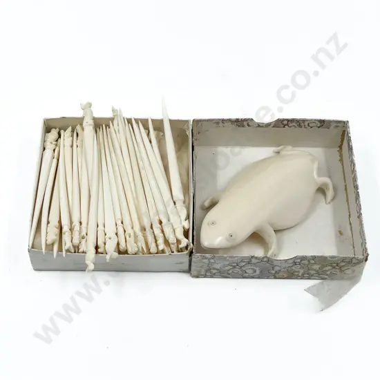 Quantity of Ivory Cocktail Skewers with Frog