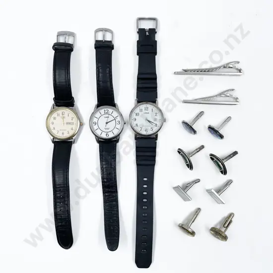 Quantity of Assorted Wrist Watches and Cufflinks