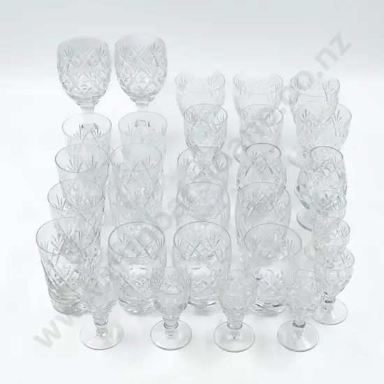 Thirty Pieces of Royal Doulton Crystal