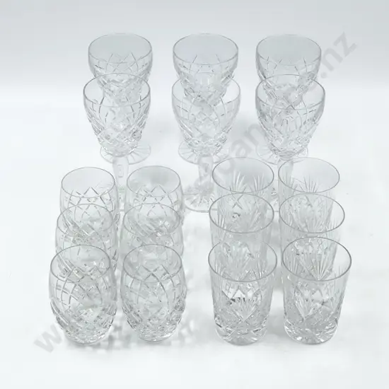 Eighteen Pieces of Assorted Crystal