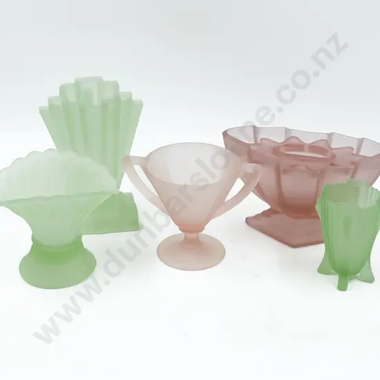 Five Pieces of Pressed Glass