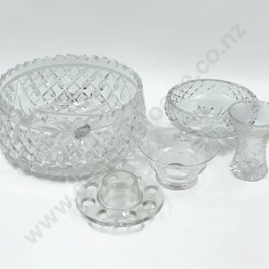 Quantity of Assorted Crystal with Decanter
