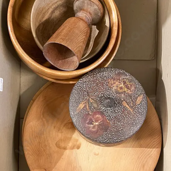 Box Of Assorted Woodware