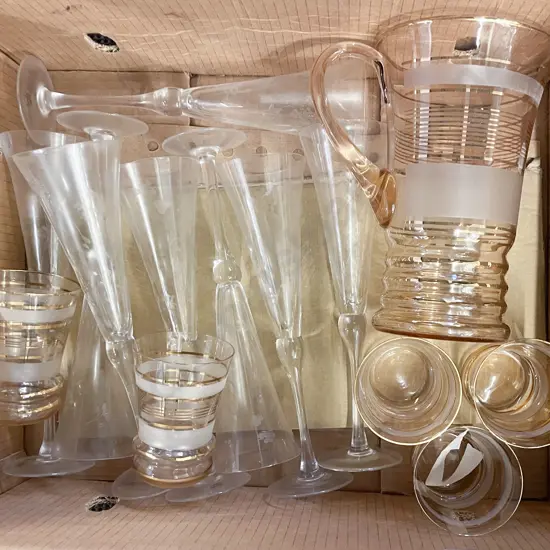Box of Assorted Glassware