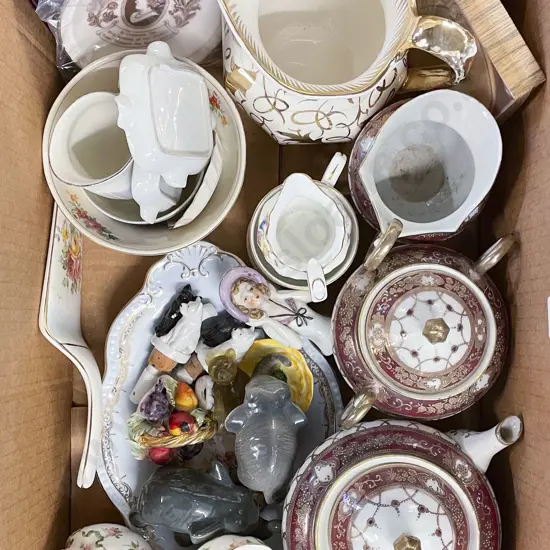 Box of Assorted Fancy China
