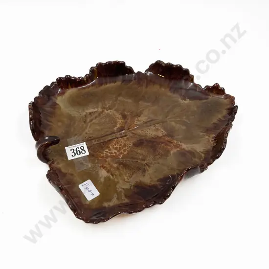 Pottery Leaf Form Dish