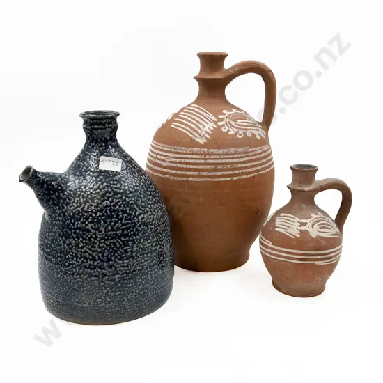 Three Pieces of Pottery Including Salt Glaze