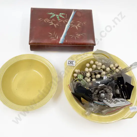 Quantity of Assorted Costume Jewellery Together with Jewellery Box