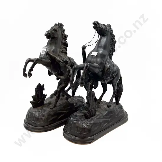 Pair of Spelter Horse Figures