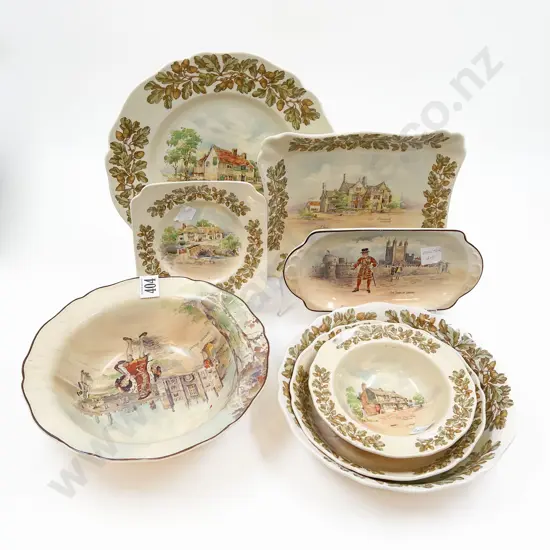 Small Quantity of Royal Doulton "Old English Inns" Pattern China