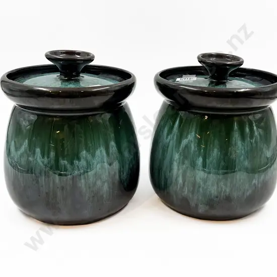 Pair of Blue Mountain Pottery Jars