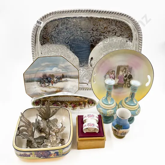 Small Quantity of Assorted China and Ornaments on S/P Tray