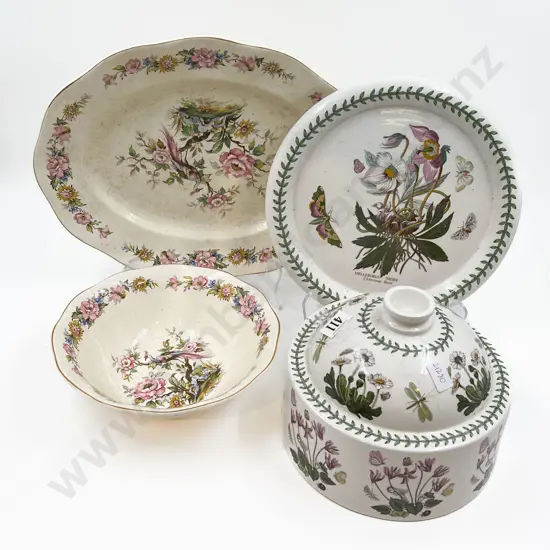Portmeirion Dish and Cover Together with Two Pieces of Wedgewood