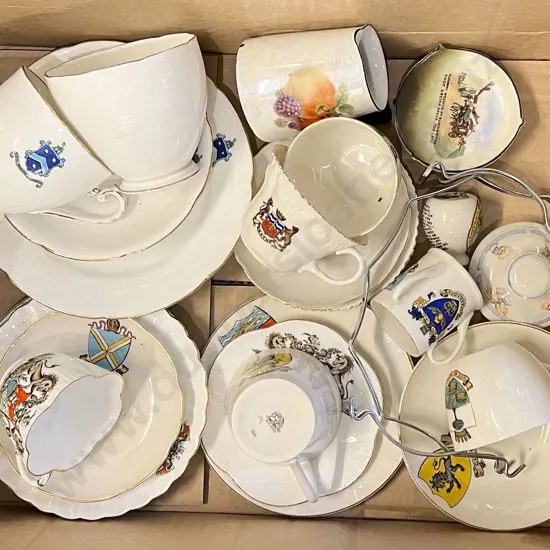 Box of Assorted Crest Ware