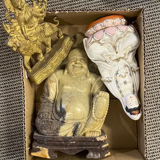 Soap Stone Buddha and Two Others