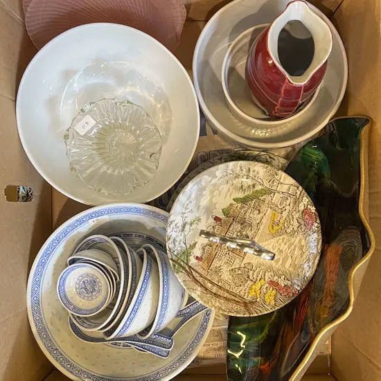Box of Assorted China etc