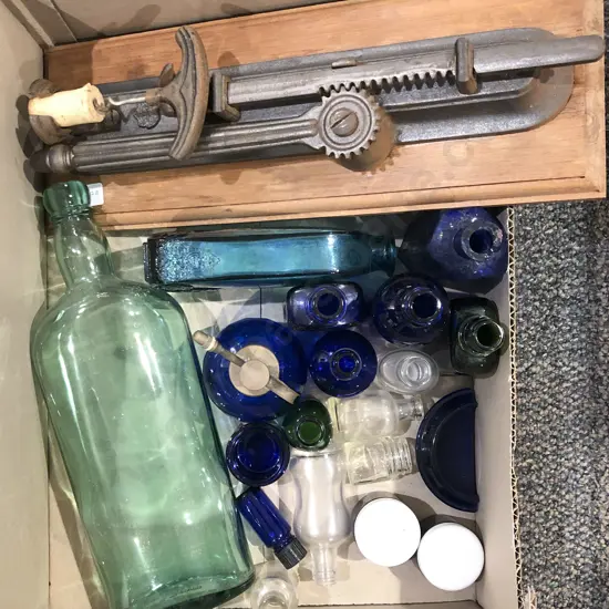 Quantity of Assorted Vintage Glass Bottles Etc.