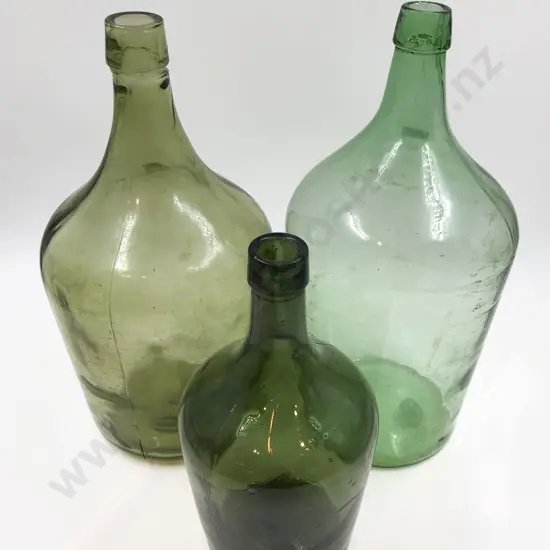 Three Vintage Glass Bottles