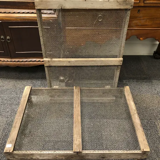 Two Vintage Garden Sieves