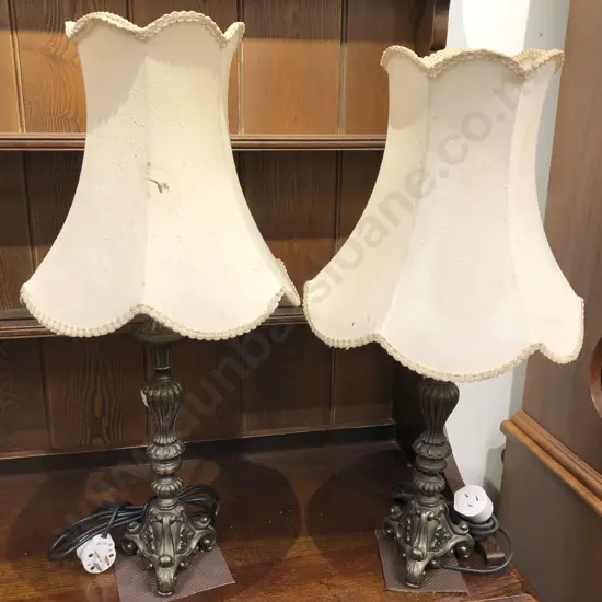 Two Brass Table Lamps (Faults)