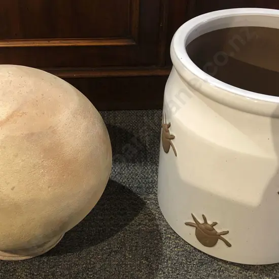 Pottery Vase Together with Terracotta Planter