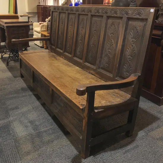 Antique Oak Settle
