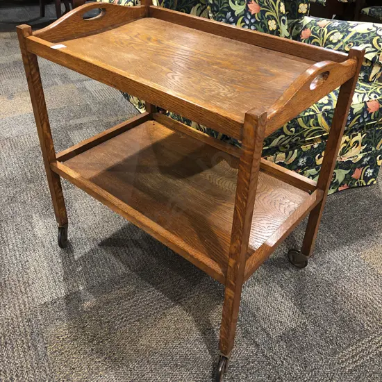 Oak Two Tier Tea Trolley