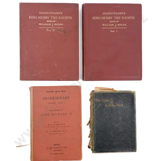 Three Editions of Shakespeare Plays With Arthur Adams Signatures and Other Family Memorabilia etc