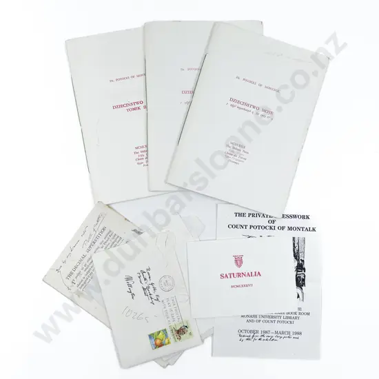 Quantity of Various Printed Works on De Montalk Potocki
