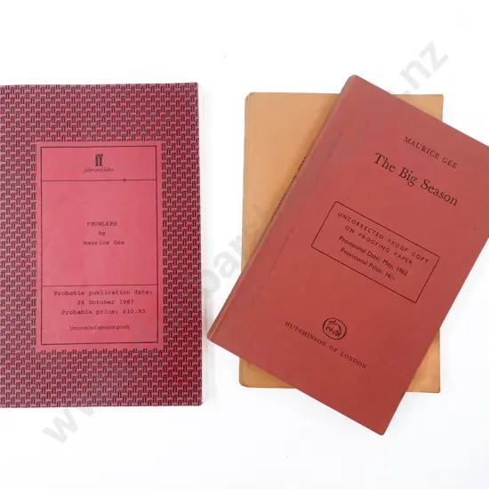 Three Advance Proofs by Gee Maurice