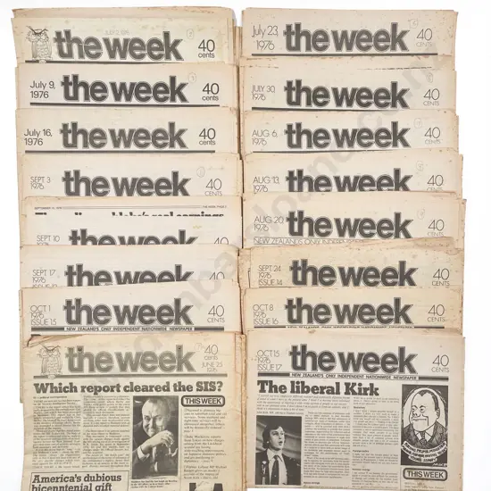 Near Complete Set of Publications From "The Week" Newspaper