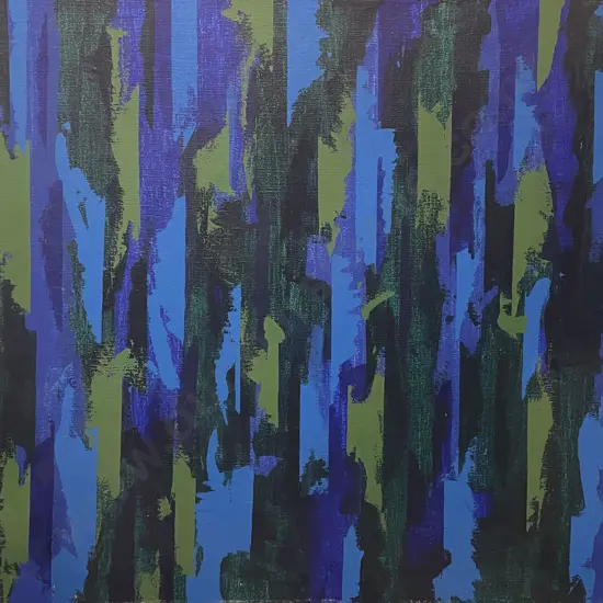 Indistinctly Signed - Abstract Acrylic on Canvas