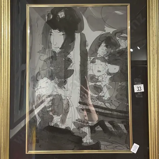 Rosanno Fan - Family Study - W/C on Ink