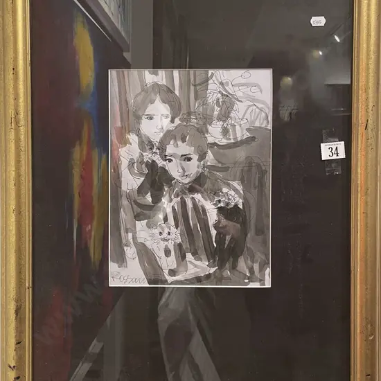 Rosanno Fan - Family Study - W/C on Ink