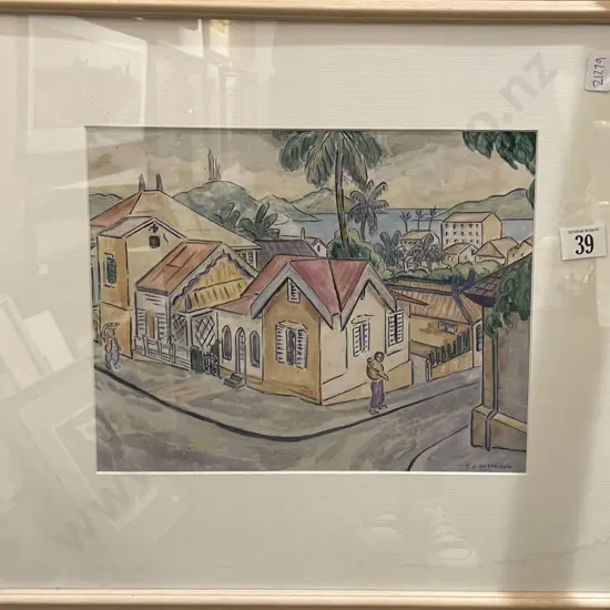 R.J. Hutchison - Seaside Town Study - W/C