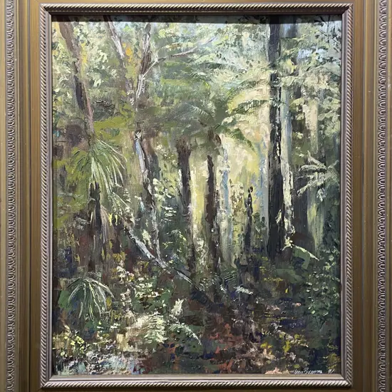 Jean Brennan - Forest Study - Oil on Board