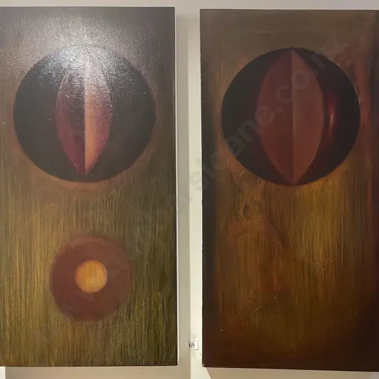 Two Tina-Rae Carter Acrylic on Canvas Works