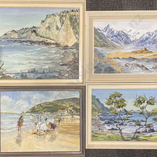 Four Assorted Scenic Oil on Boards