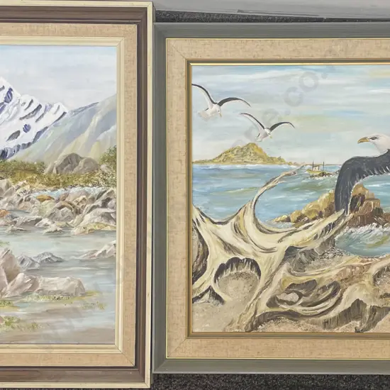 Two Untitled Oil on Boards