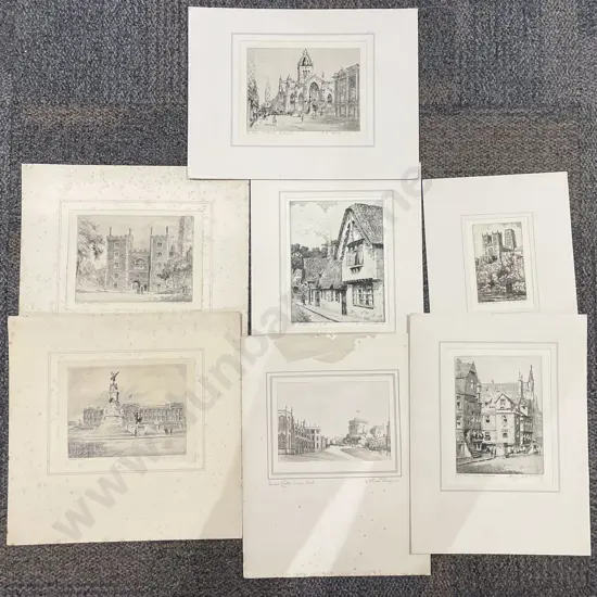 Seven Assorted Etchings