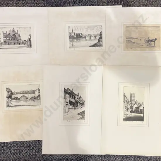 Six A. Simes Etchings
