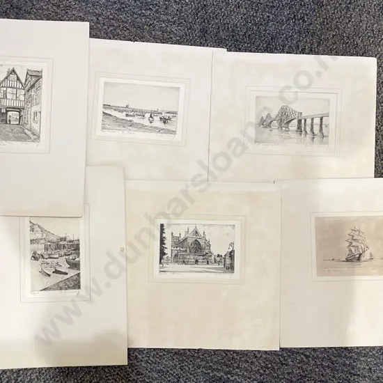 Six A. Simes Etchings