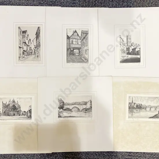 Six A. Simes Etchings