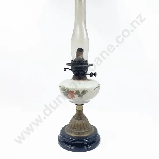 Vintage Hand Painted Kerosene Lamp