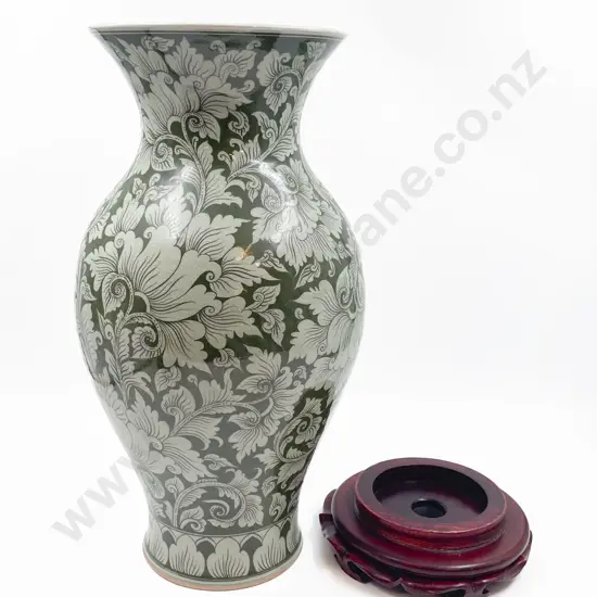 Large Celadon Glazed Vase