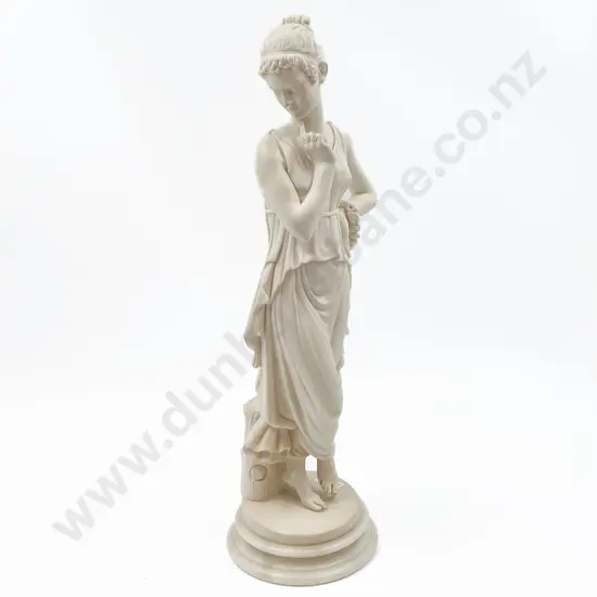 A. Giommella Plaster Figure on Marble Base