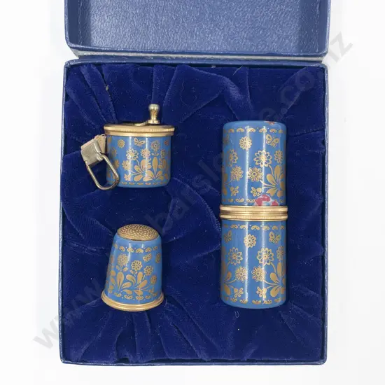 Boxed Bilston & Battersea Enamels Set