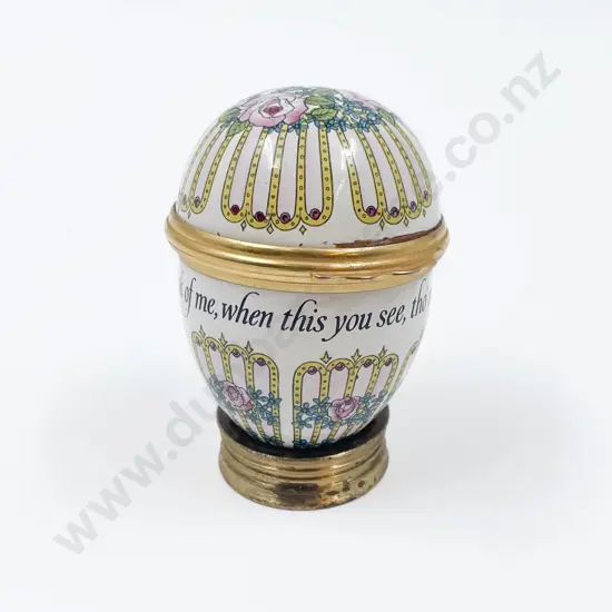 Boxed Bilston and Battersea Enamels Trinket Box